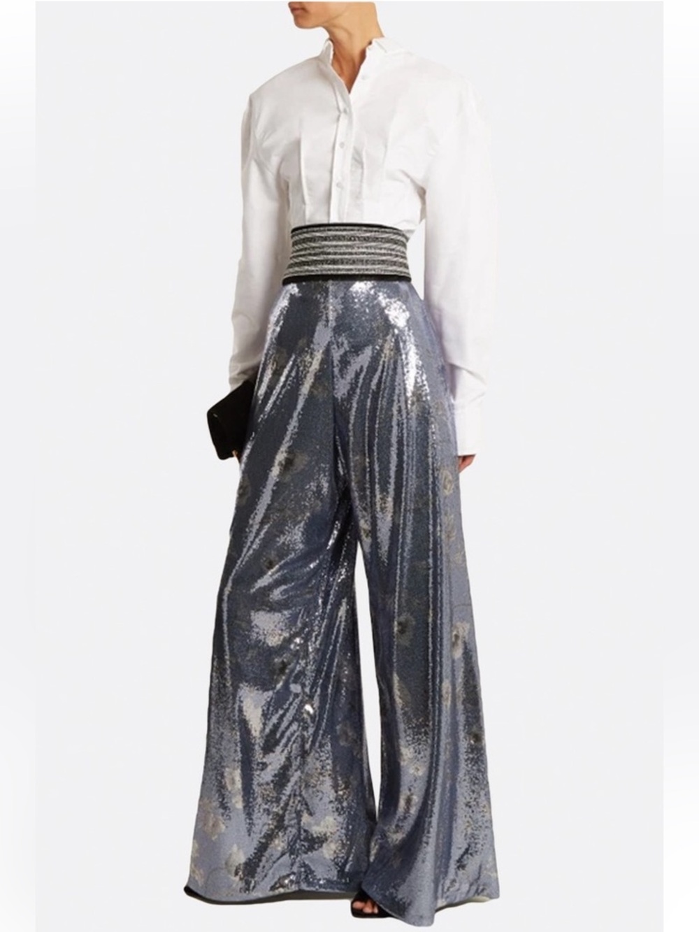 AUTHENTIC JOHANNA ORTIZ "SEQUINS MUSICAL" WIDE-LEG PANTS